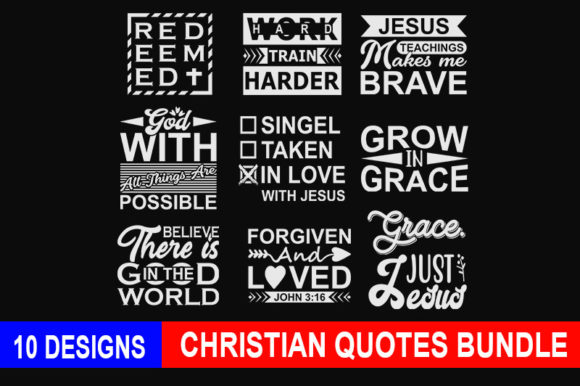 Christian Quotes Graphics for T-Shirt Designs