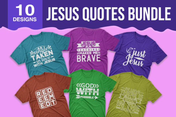 Jesus SVG Bundle: Graphics & T-Shirt Designs