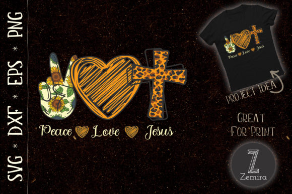 Peace Love Jesus Sunflower Cross Faith Review